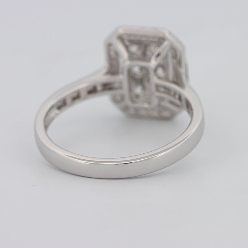 Invisible Rectangular Diamond Ring with Baguettes - ZIZOV DIAMONDS