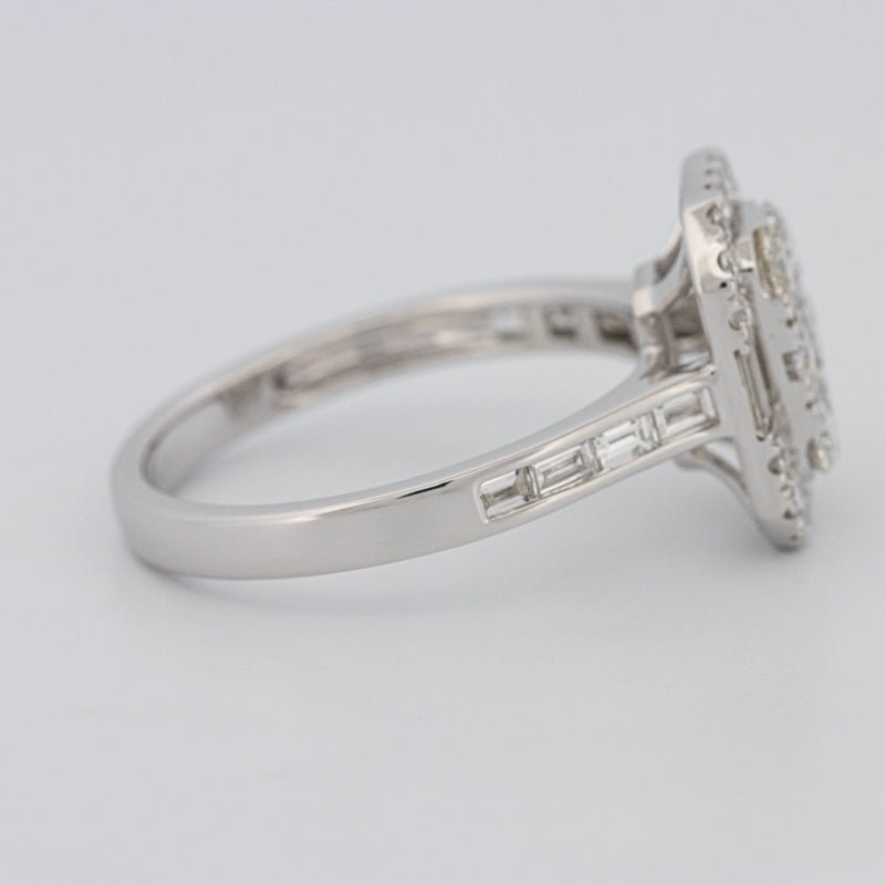 Invisible Rectangular Diamond Ring with Baguettes - ZIZOV DIAMONDS