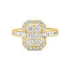 Invisible Rectangular Diamond Ring with Baguettes - ZIZOV DIAMONDS