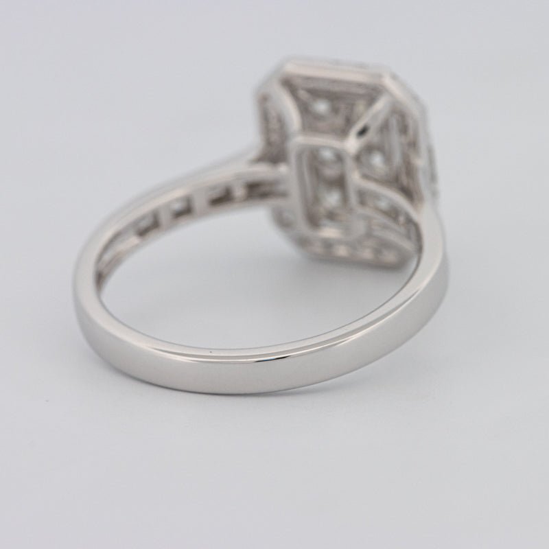 Invisible Rectangular Diamond Ring with Baguettes - ZIZOV DIAMONDS