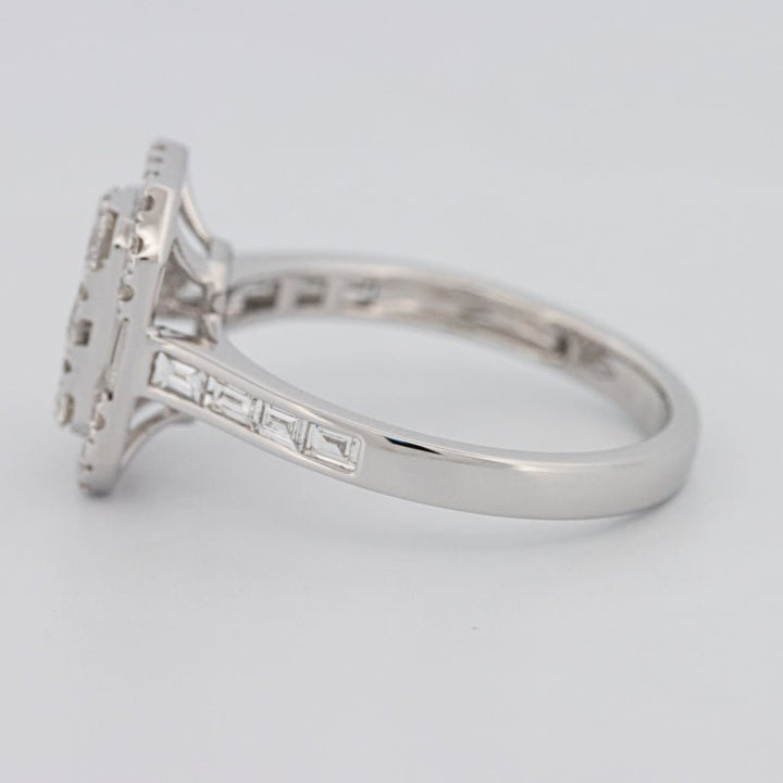 Invisible Rectangular Diamond Ring with Baguettes - ZIZOV DIAMONDS