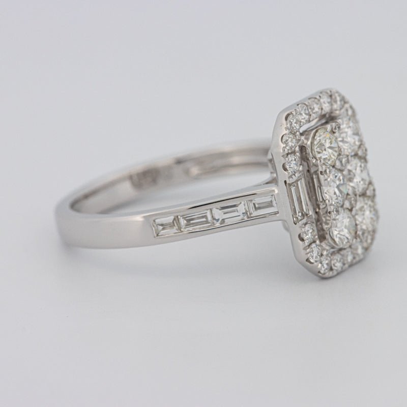 Invisible Rectangular Diamond Ring with Baguettes - ZIZOV DIAMONDS