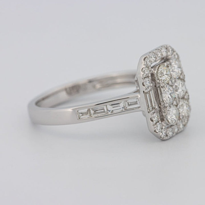 Invisible Rectangular Diamond Ring with Baguettes - ZIZOV DIAMONDS