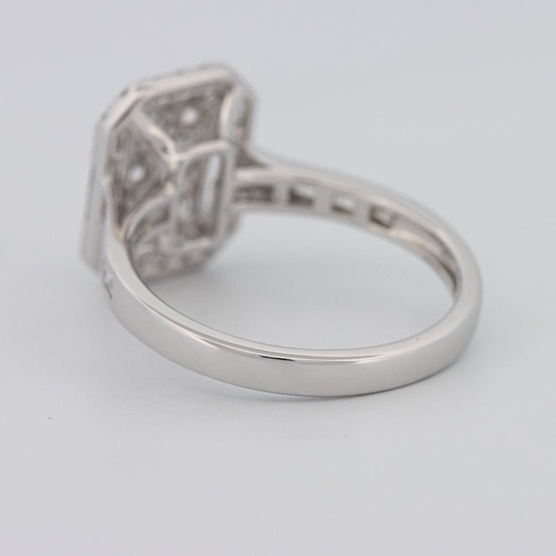 Invisible Rectangular Diamond Ring with Baguettes - ZIZOV DIAMONDS