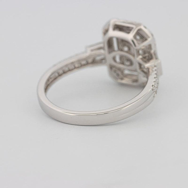 Invisible rectangular diamond ring with small baguettes - ZIZOV DIAMONDS