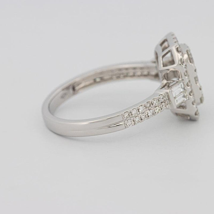 Invisible rectangular diamond ring with small baguettes - ZIZOV DIAMONDS