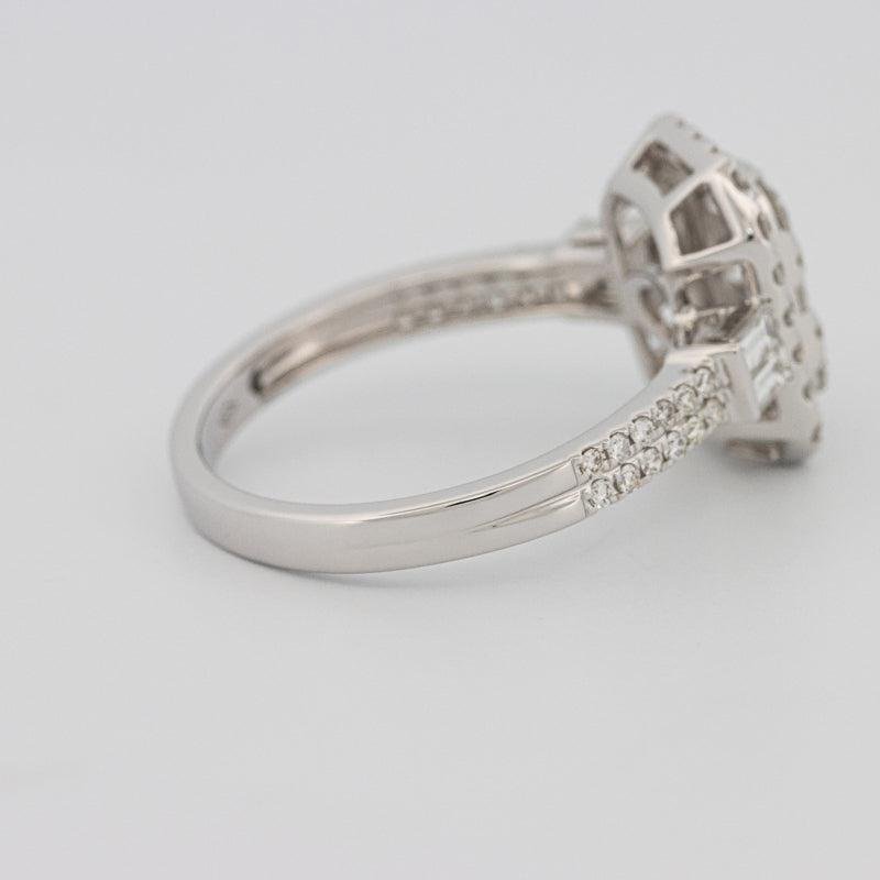 Invisible rectangular diamond ring with small baguettes - ZIZOV DIAMONDS