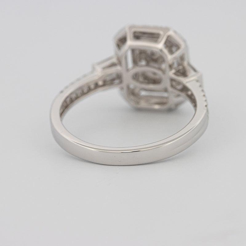 Invisible rectangular diamond ring with small baguettes - ZIZOV DIAMONDS