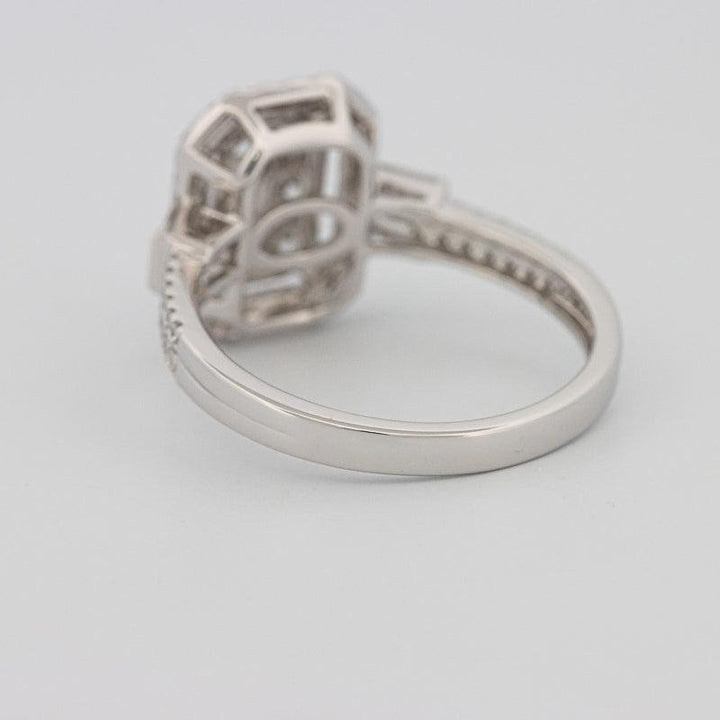 Invisible rectangular diamond ring with small baguettes - ZIZOV DIAMONDS