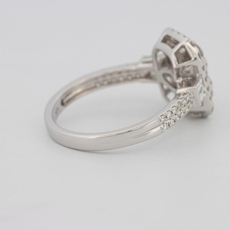 Invisible rectangular diamond ring with small baguettes - ZIZOV DIAMONDS