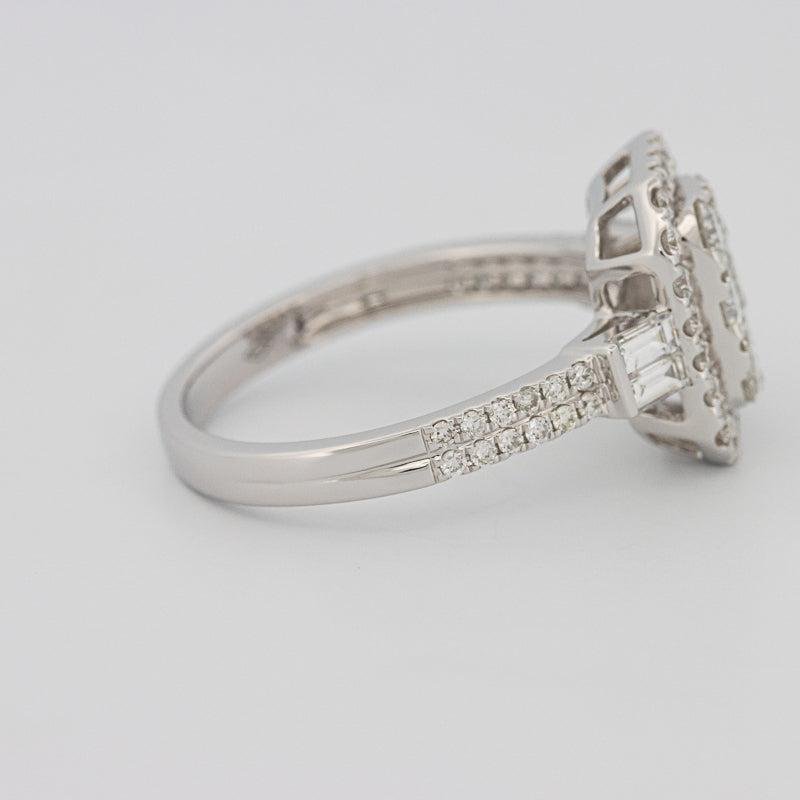 Invisible rectangular diamond ring with small baguettes - ZIZOV DIAMONDS