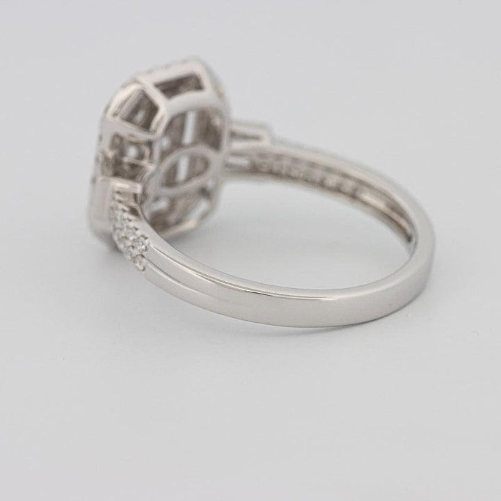 Invisible rectangular diamond ring with small baguettes - ZIZOV DIAMONDS