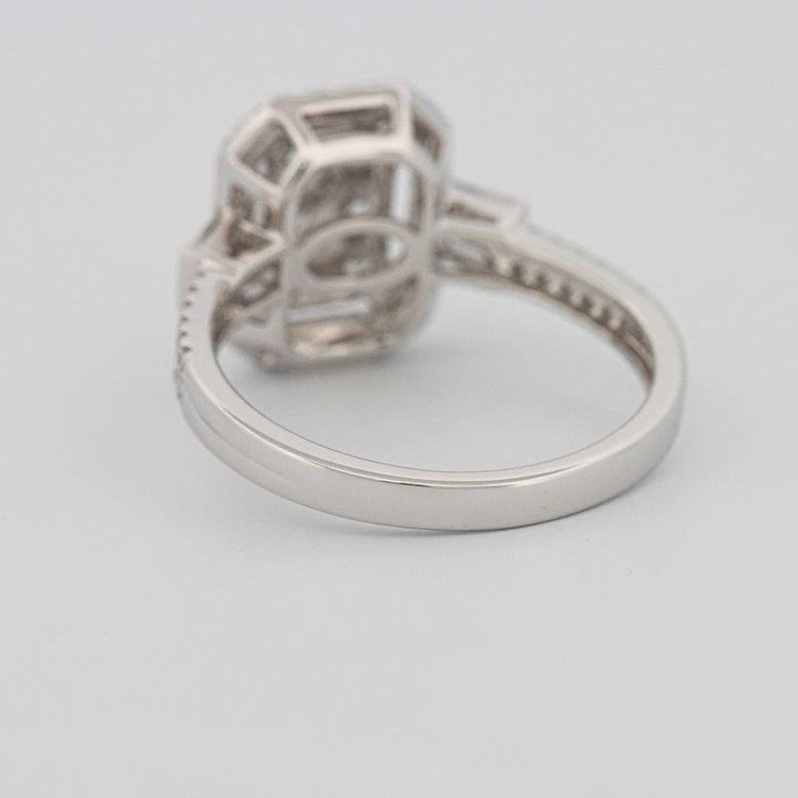 Invisible rectangular diamond ring with small baguettes - ZIZOV DIAMONDS