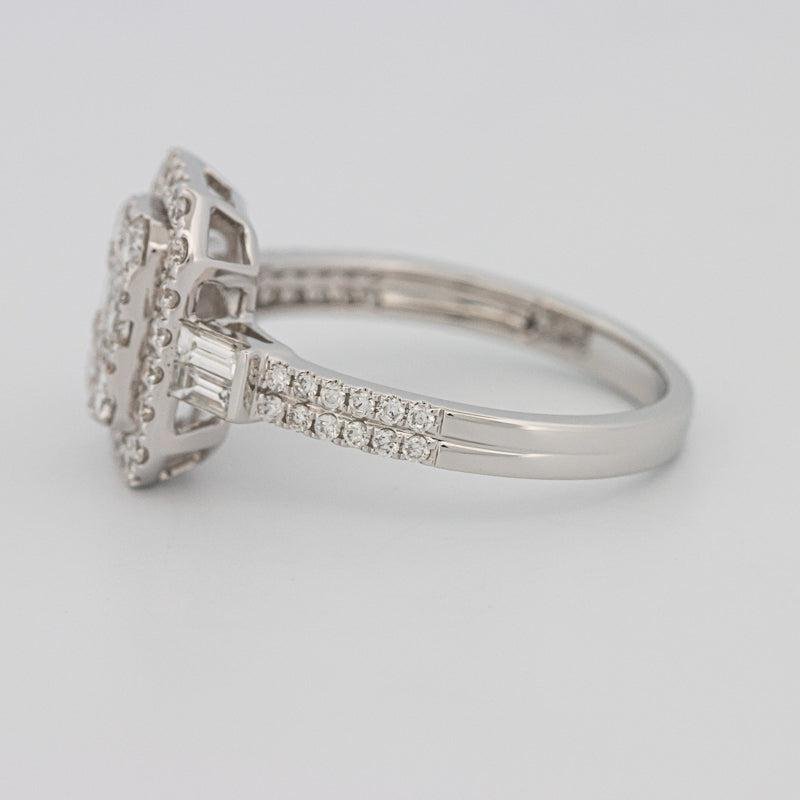 Invisible rectangular diamond ring with small baguettes - ZIZOV DIAMONDS