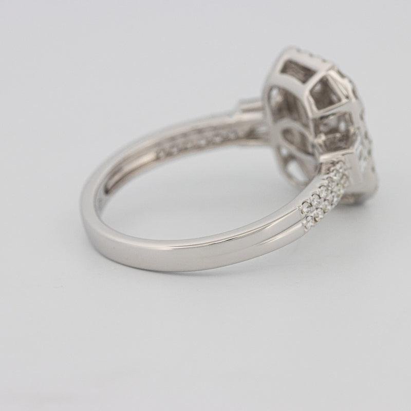 Invisible rectangular diamond ring with small baguettes - ZIZOV DIAMONDS