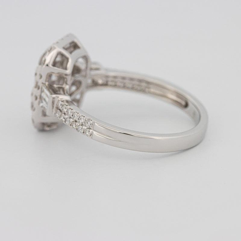 Invisible rectangular diamond ring with small baguettes - ZIZOV DIAMONDS