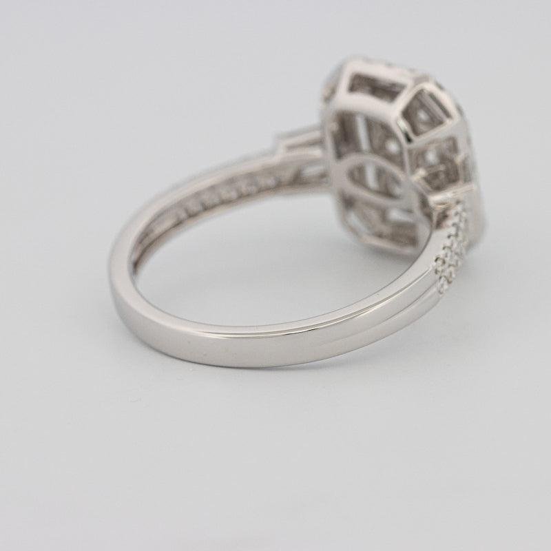 Invisible rectangular diamond ring with small baguettes - ZIZOV DIAMONDS