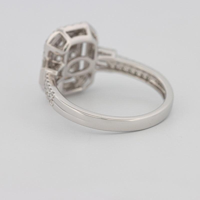 Invisible rectangular diamond ring with small baguettes - ZIZOV DIAMONDS