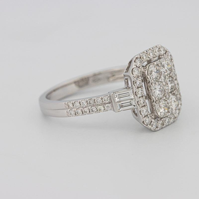 Invisible rectangular diamond ring with small baguettes - ZIZOV DIAMONDS