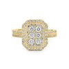 Invisible Rectangular Double Halo Diamond Ring - ZIZOV DIAMONDS