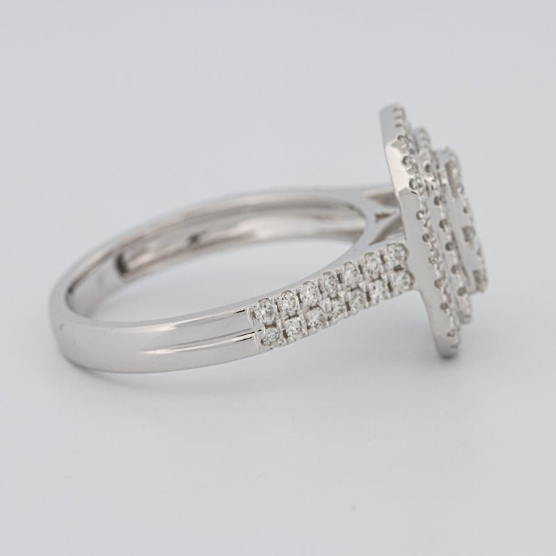 Invisible Rectangular Double Halo Diamond Ring - ZIZOV DIAMONDS