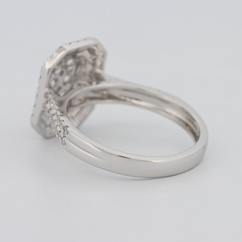 Invisible Rectangular Double Halo Diamond Ring - ZIZOV DIAMONDS