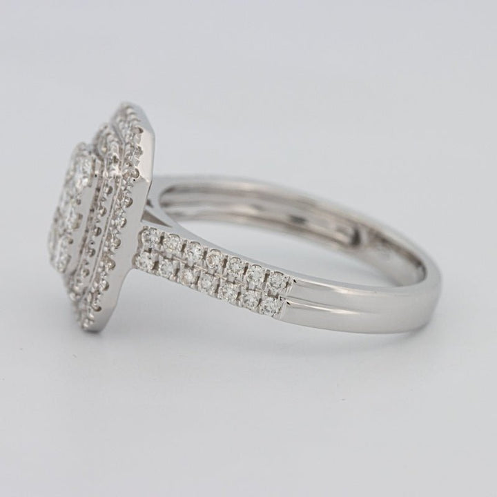 Invisible Rectangular Double Halo Diamond Ring - ZIZOV DIAMONDS