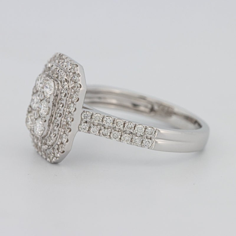 Invisible Rectangular Double Halo Diamond Ring - ZIZOV DIAMONDS