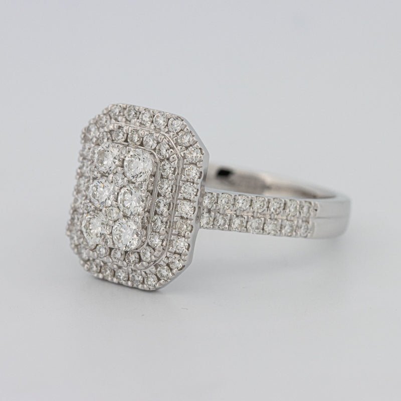 Invisible Rectangular Double Halo Diamond Ring - ZIZOV DIAMONDS