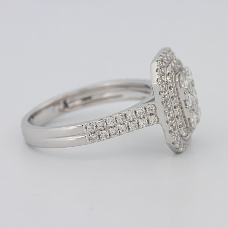 Invisible Rectangular Double Halo Diamond Ring - ZIZOV DIAMONDS