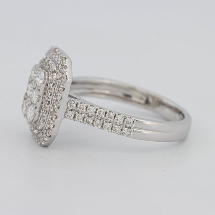 Invisible Rectangular Double Halo Diamond Ring - ZIZOV DIAMONDS