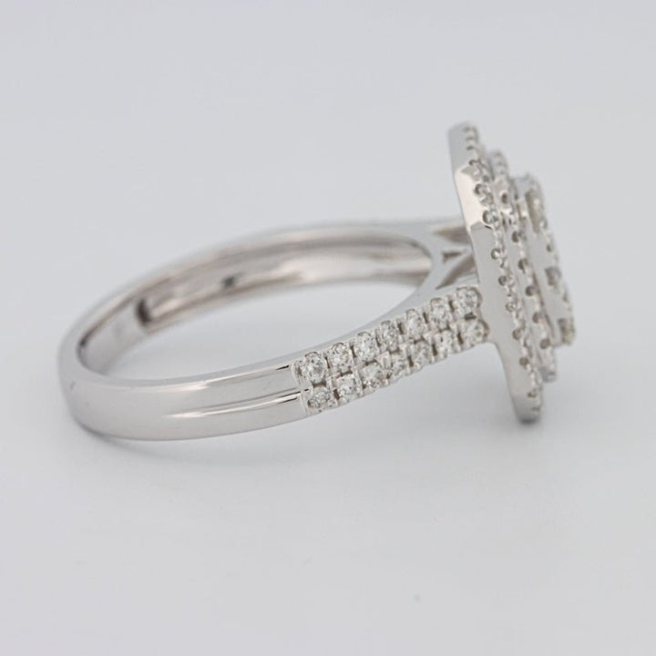 Invisible Rectangular Double Halo Diamond Ring - ZIZOV DIAMONDS