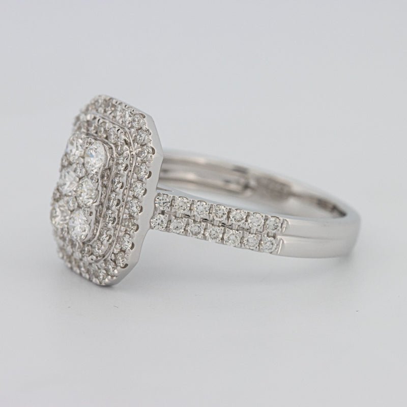 Invisible Rectangular Double Halo Diamond Ring - ZIZOV DIAMONDS