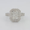 Invisible Rectangular Double Halo Diamond Ring - ZIZOV DIAMONDS