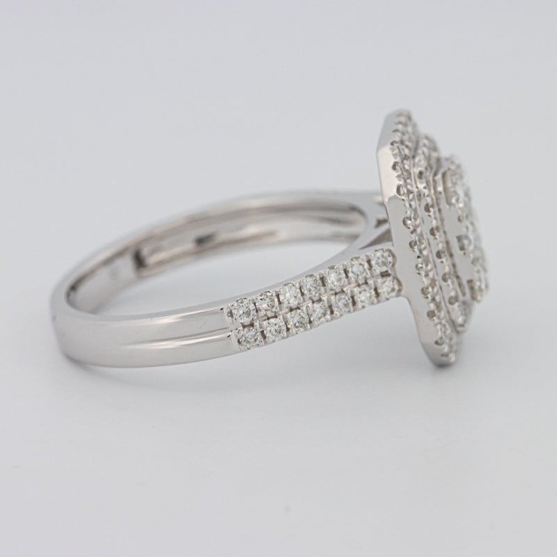 Invisible Rectangular Double Halo Diamond Ring - ZIZOV DIAMONDS