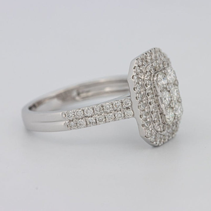 Invisible Rectangular Double Halo Diamond Ring - ZIZOV DIAMONDS