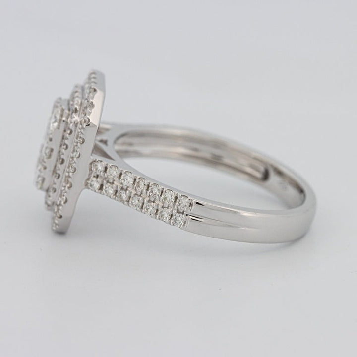 Invisible Rectangular Double Halo Diamond Ring - ZIZOV DIAMONDS
