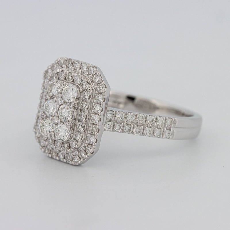 Invisible Rectangular Double Halo Diamond Ring - ZIZOV DIAMONDS