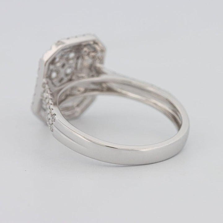 Invisible Rectangular Double Halo Diamond Ring - ZIZOV DIAMONDS