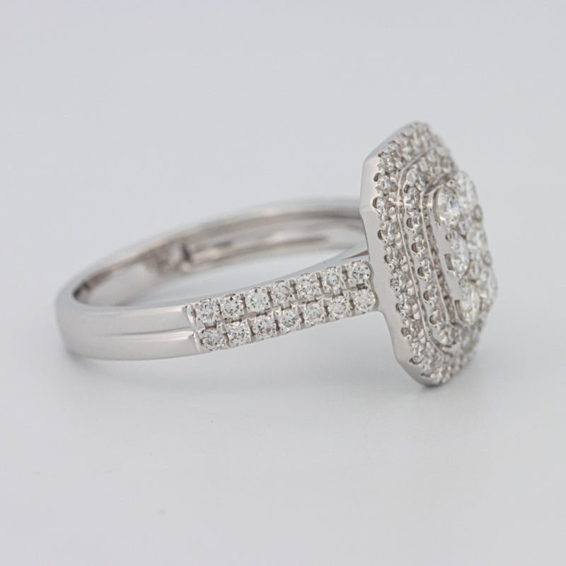 Invisible Rectangular Double Halo Diamond Ring - ZIZOV DIAMONDS