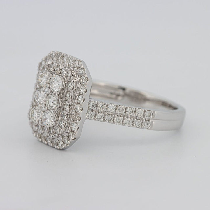 Invisible Rectangular Double Halo Diamond Ring - ZIZOV DIAMONDS