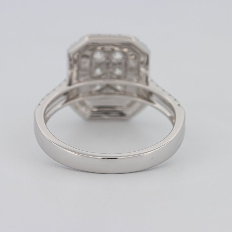 Invisible Rectangular Double Halo Diamond Ring - ZIZOV DIAMONDS