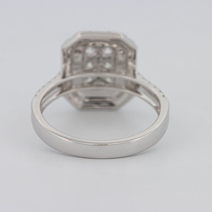 Invisible Rectangular Double Halo Diamond Ring - ZIZOV DIAMONDS