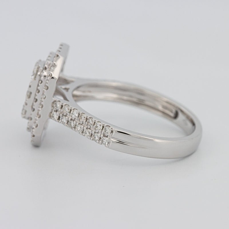 Invisible Rectangular Double Halo Diamond Ring - ZIZOV DIAMONDS