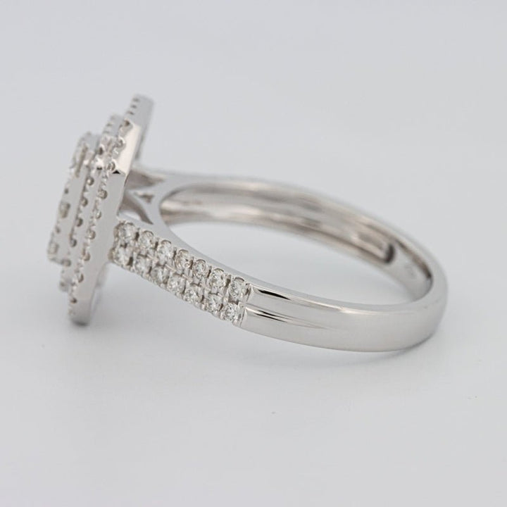 Invisible Rectangular Double Halo Diamond Ring - ZIZOV DIAMONDS