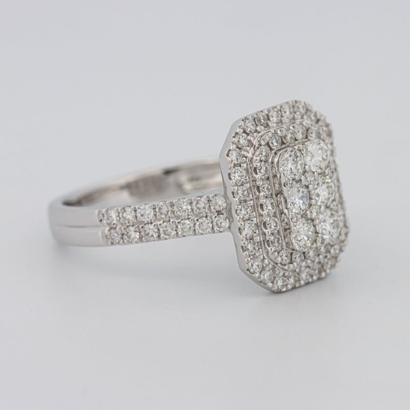 Invisible Rectangular Double Halo Diamond Ring - ZIZOV DIAMONDS