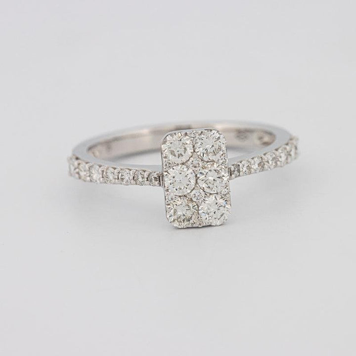 invisible rectangular ring - ZIZOV DIAMONDS
