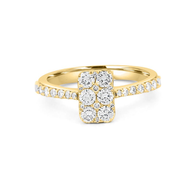 invisible rectangular ring - ZIZOV DIAMONDS