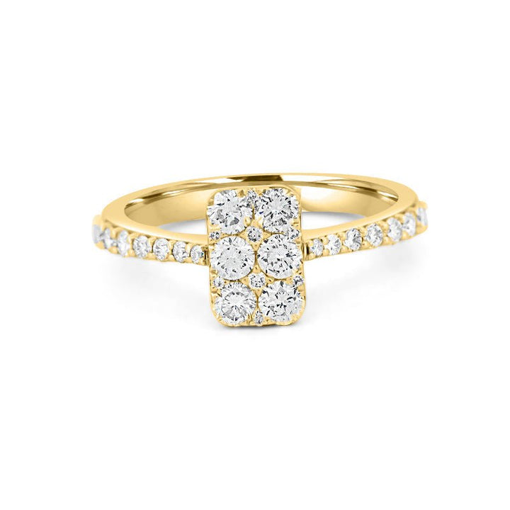 invisible rectangular ring - ZIZOV DIAMONDS