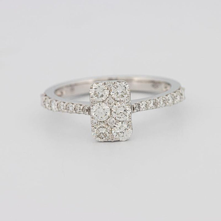 invisible rectangular ring - ZIZOV DIAMONDS